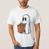 Spook met Tas Trick of Behandelen T-shirt (Voorkant)