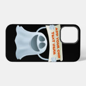 Spook met tekst iPhone hoesje (Achterkant horizontaal)