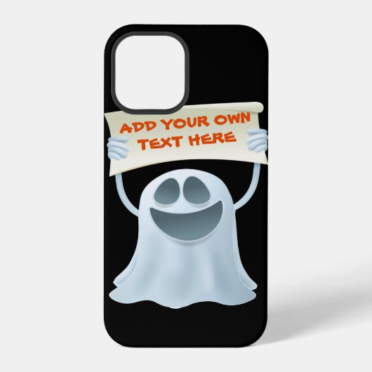 Spook met tekst iPhone hoesje (Achterkant)