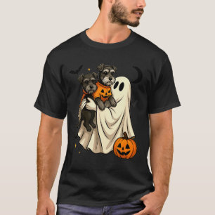 Spook Miniature Schnauzer Hond Halloween  T-shirt