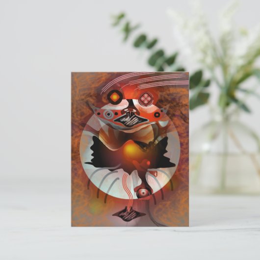 Spook moon briefkaart (Staand voorkant)