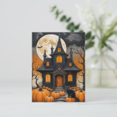 Spook oogst nacht feestdagenkaart (Staand voorkant)