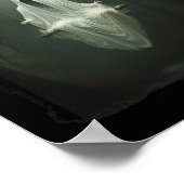 Spook op de schommel in bloemenbos Halloween Vint Poster (Hoek)