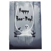 Spook op een schommel met Raven Medium Cadeauzakje (Voorkant)