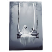 Spook op een schommel met Raven Medium Cadeauzakje (Achterkant)