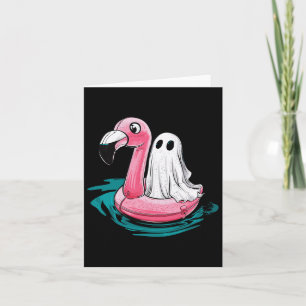 Spook op een zwembad Grappige Spooky Zomer Zomer T Kaart