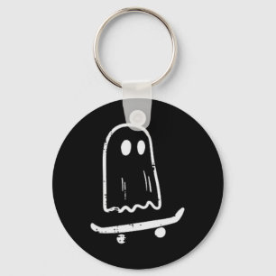 Spook Op Skateboard Leuk Retro Halloween Kostuum B Sleutelhanger