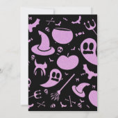 Spook Paarse Glitter Oktober Halloween Baby shower Kaart (Achterkant)