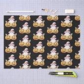 Spook Paarse Heksen Pet Pompoen Patroon Halloween Tissuepapier (Craft)