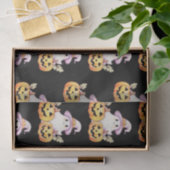 Spook Paarse Heksen Pet Pompoen Patroon Halloween Tissuepapier (Geschenk)