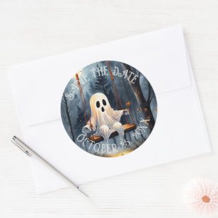 Spook Play Bewaar De Datum Ronde Sticker