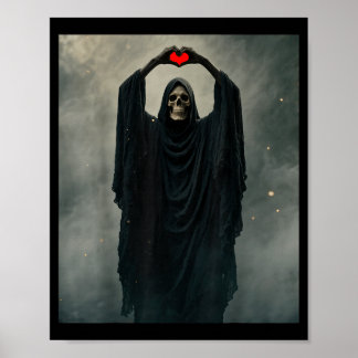 Spook rode hart hand eng gezicht horror poster