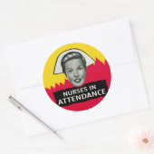  Spook Show Poster - "Verpleegkundigen in opkomst" Ronde Sticker (Envelop)