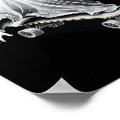 Spook Skateboard Grappig Skateboarden Lui Hallowee Poster (Hoek)