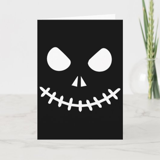 Spook Skelet Halloween Kaart (Voorkant)