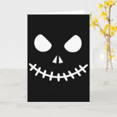 Spook Skelet Halloween Kaart (Gele Bloem)