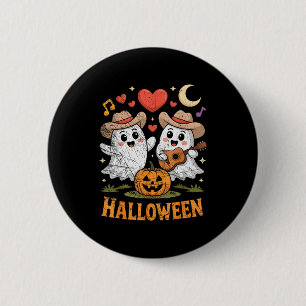 Spook speelt gitaar voor Halloween-liefhebbers Ronde Button 5,7 Cm
