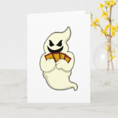 Spook speelt poker met pokerkaarten kaart (Gele Bloem)