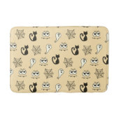 Spook, Spiderwebs en Black Cats Geel Badmat (Voorkant)