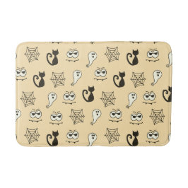 Spook, Spiderwebs en Black Cats Geel Badmat