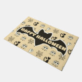 Spook, Spiderwebs en Black Cats Geel Deurmat (Schuin)