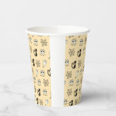 Spook, Spiderwebs en Black Cats Geel Papieren Bekers (Links)