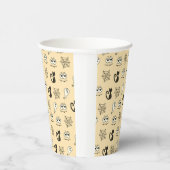 Spook, Spiderwebs en Black Cats Geel Papieren Bekers (Rechts)