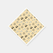 Spook, Spiderwebs en Black Cats Geel Servet (Hoek)