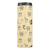 Spook, Spiderwebs en Black Cats Geel Thermosbeker (Achterkant)