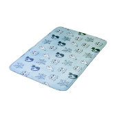 Spook, spinnenwebben en zwarte katten blauw badmat (Gekanteld)