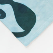 Spook, Spinnenwebben en Zwarte Katten Blauw Fleece Deken (Hoek)