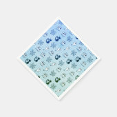 Spook, spinnenwebben en zwarte katten blauw servet (Hoek)