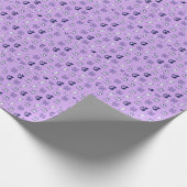 Spook, spinnenwebben en zwarte katten Paarse Cadeaupapier (Hoek)