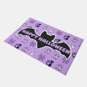 Spook, spinnenwebben en zwarte katten Paarse Deurmat (Schuin)