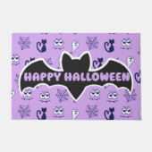 Spook, spinnenwebben en zwarte katten Paarse Deurmat (Voorkant)