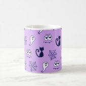 Spook, spinnenwebben en zwarte katten Paarse Koffiemok (Center)