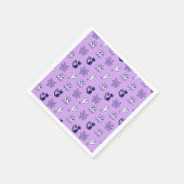 Spook, spinnenwebben en zwarte katten Paarse Servet (Hoek)