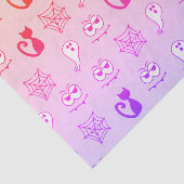 Spook, Spinnenwebben en Zwarte Katten Rainbow Pink Tissuepapier (Detail)