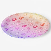 Spook, Spinnenwebben en Zwarte Katten Regenboog Papieren Bordje (Gekanteld)