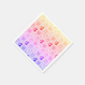 Spook, Spinnenwebben en Zwarte Katten Regenboog Servet (Hoek)