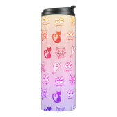 Spook, Spinnenwebben en Zwarte Katten Regenboog Thermosbeker (Gedraaid links)