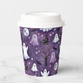 Spook, spookhuizen, volle manen en vleermuizen papieren bekers (Voorkant)