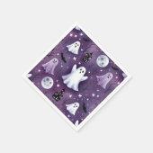 Spook, spookhuizen, volle manen en vleermuizen servet (Hoek)