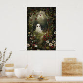 Spook Strawberry Weide Print, Whimsical Halloween Poster (Keuken)