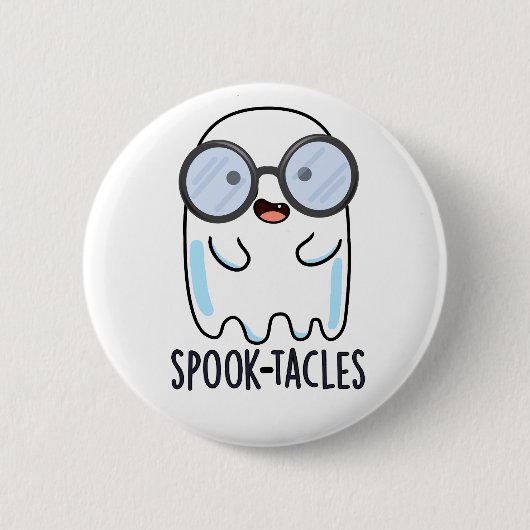 Spook-tacles Grappige Geest Grappen Ronde Button 5,7 Cm (Voorkant)