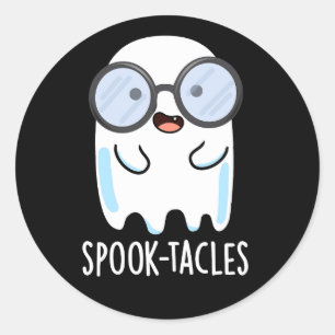Spook-tacles Grappige Geest Grappenmaker Donkere A Ronde Sticker