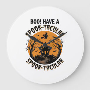 Spook-Taculair Halloween Spokenhuis Vintage T-shir Grote Klok