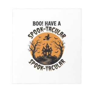 Spook-Taculair Halloween Spokenhuis Vintage T-shir Notitieblok