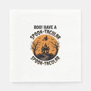Spook-Taculair Halloween Spokenhuis Vintage T-shir Servet
