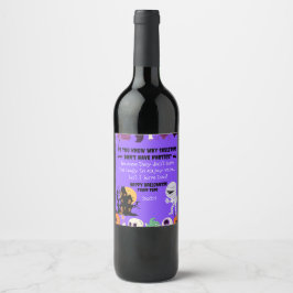 Spook-tacular Custom Wine Labels for Halloween! Wijn Etiket